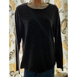 A New Day Long Sleeve Top Women's Large Black Pullover